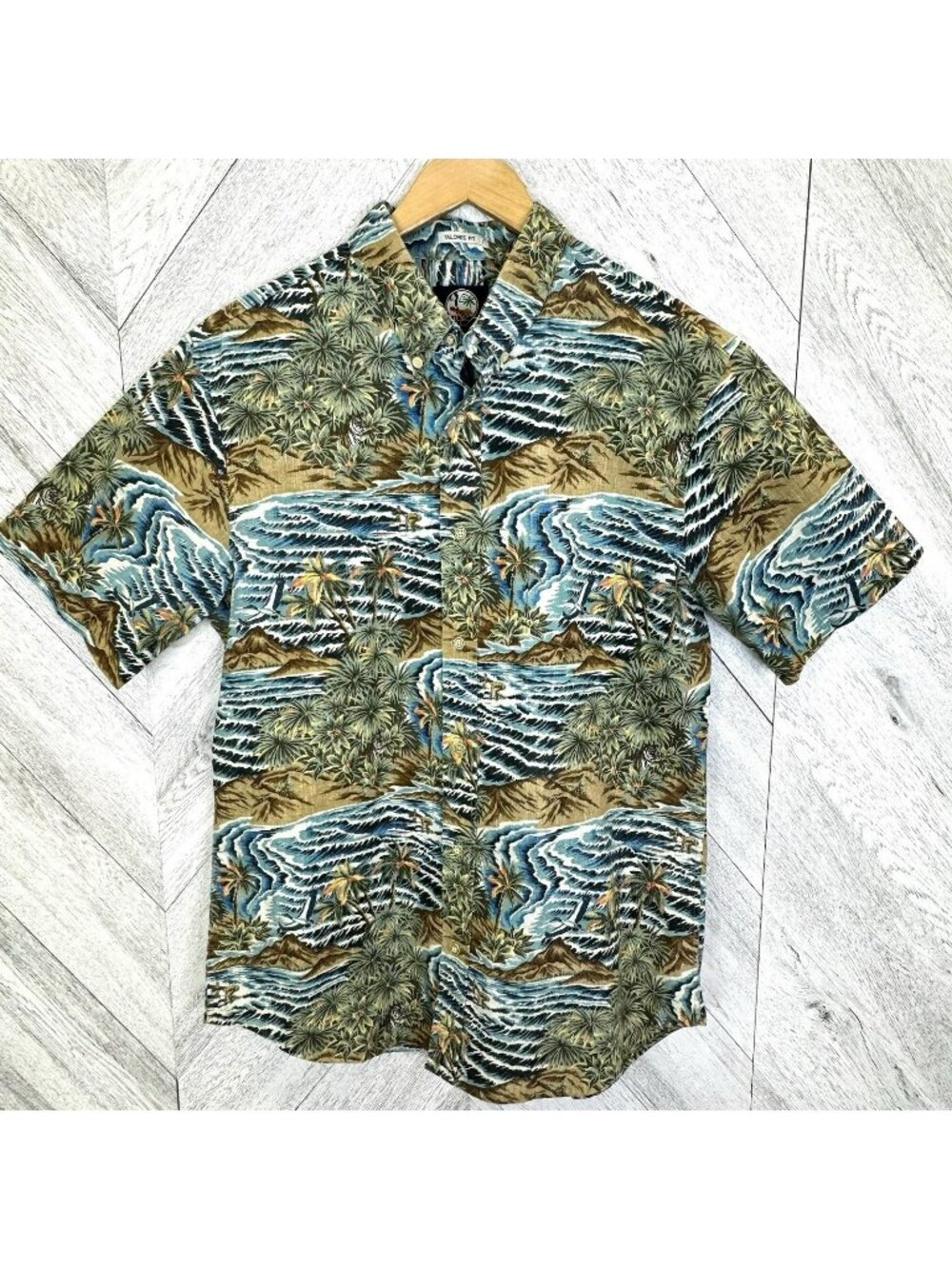 Reyn Spooner Shirt Mens Large Tailored Fit Hawaiian Aloha Button Front Camp